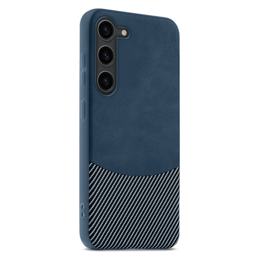 Modern Hybrid PU Leather With Checks Design Back Case For Samsung S23 5G with Sophisticated Style