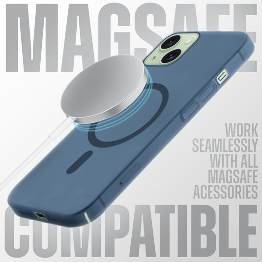 Sleek Frosted Matte Hard Back With MagSafe Compatible Back Case for  Apple iPhone 15