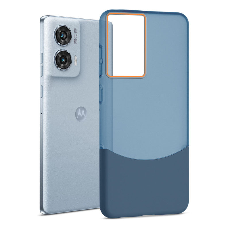 Frosted Case With 2-Cut Interlock For Motorola Moto G96 5G