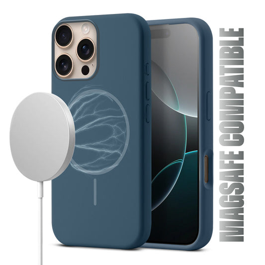 Liquid Silicon With Microfiber Lining Back Case For Apple iPhone 16 Pro Max (MagSafe Compatible)