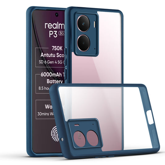 Colored Soft Frame Clear Back Case For Realme P3 5G