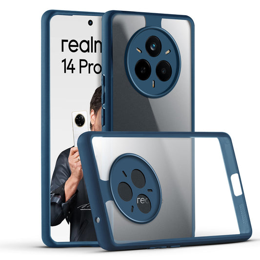 Colored Soft Frame Clear Back Case For Realme 14 Pro 5G
