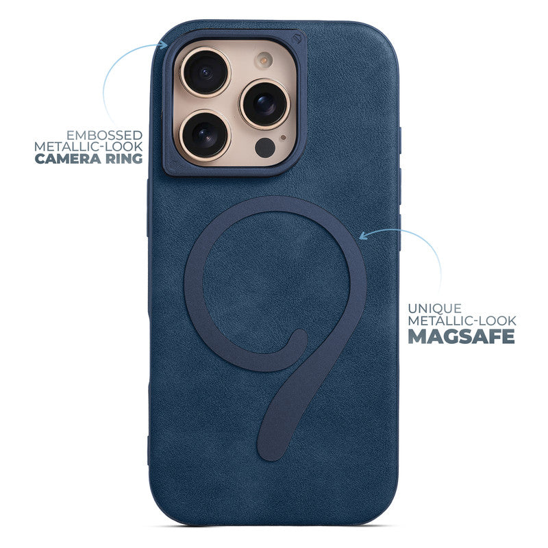 Prime Leather Wireless Charging Compatible Case for Apple iPhone 16 Pro