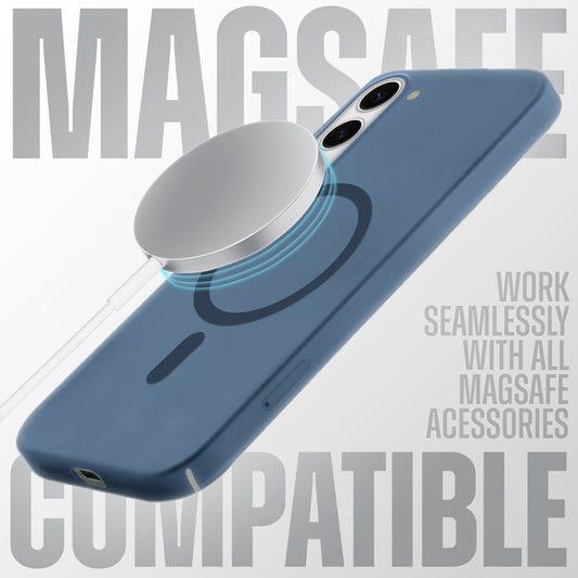 Sleek Frosted Matte Hard Back With MagSafe Compatible Back Case for Samsung S23 5G