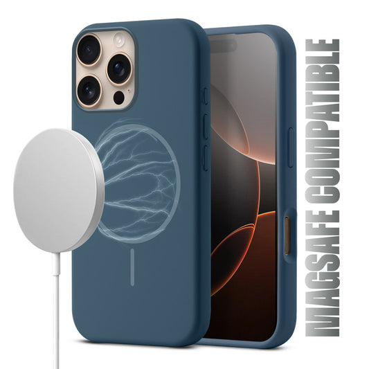 Liquid Silicon With Microfiber Lining Back Case For Apple iPhone 16 Pro (MagSafe Compatible)