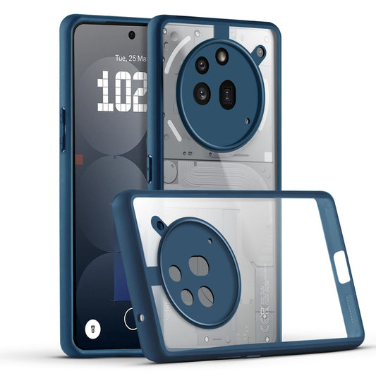 Premium Silicon Coloured Soft Framed Case with Clear Back Cover For Nothing Phone 3A Pro 5G
