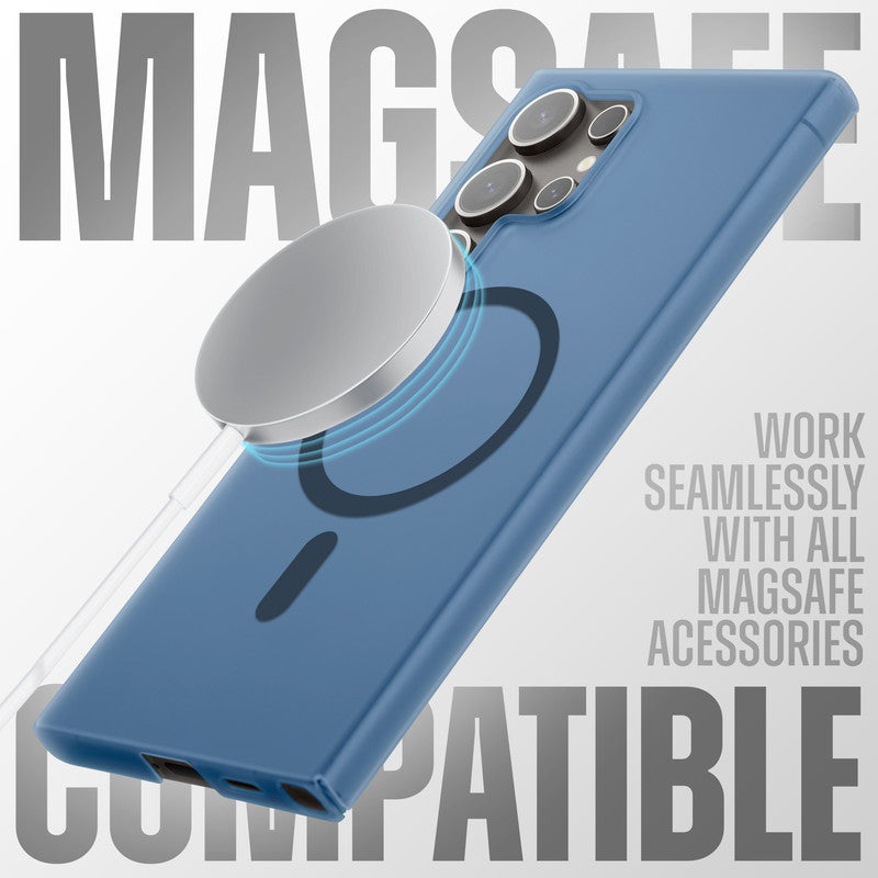 Slim Matte Wireless Charging Support Back Case for Samsung S24 Ultra 5G