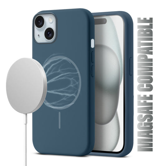 Liquid Silicon With Microfiber Lining Back Case For Apple iPhone 15 (MagSafe Compatible)