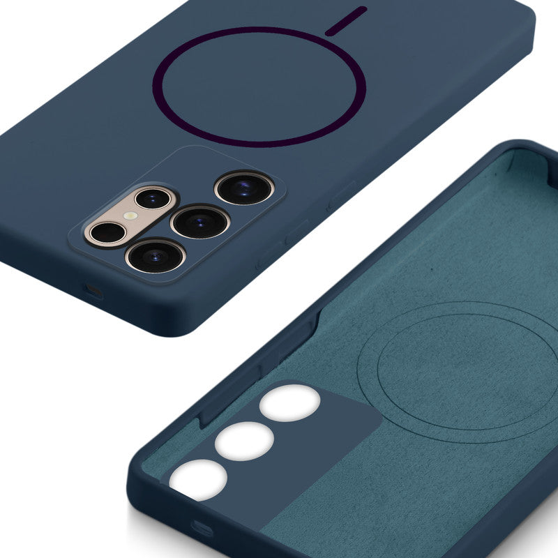 Wireless Charging Support Compatible Liquid Silicone Case For Samsung S25 Ultra 5G With Camera Protection