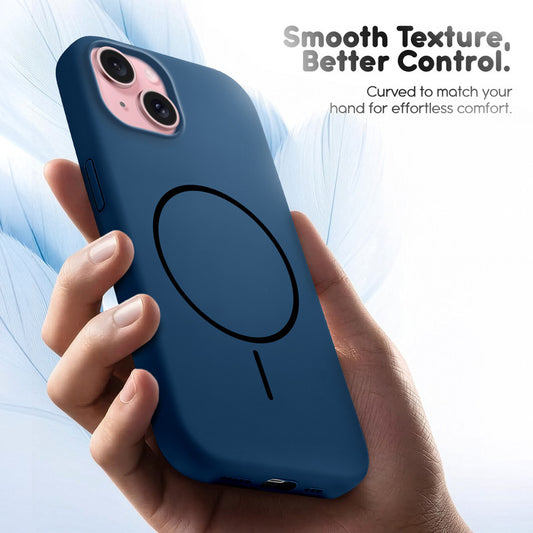 Cloud Feel Silicone Case for Apple iPhone 15 Plus – Supports Wireless Charging
