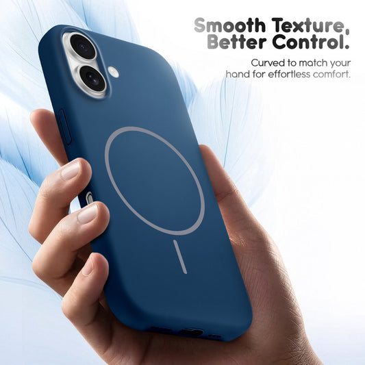 Cloud Feel Silicone Case for Apple iPhone 16 – Supports Wireless Charging