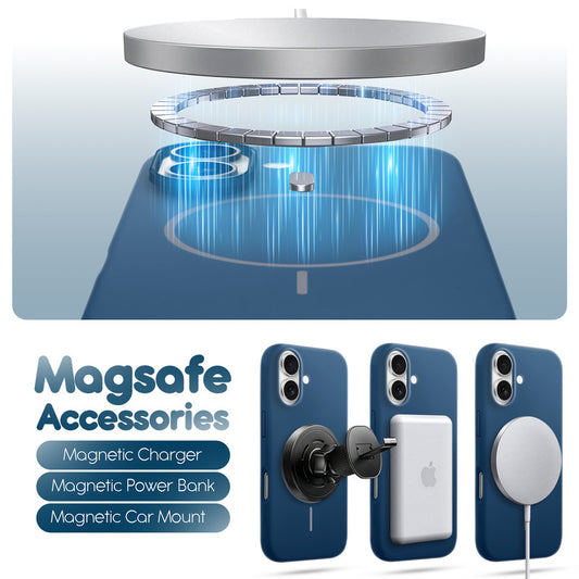 Cloud Feel Silicone Case for Apple iPhone 16 – Supports Wireless Charging