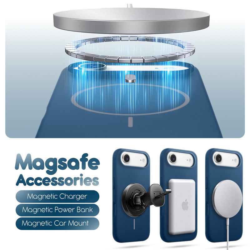 Cloud Feel Silicone Case for Apple iPhone 17 Air – Supports Wireless Charging