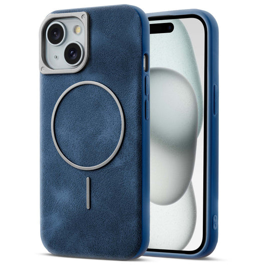 Elite PU Leather Case for Apple iPhone 15 , Hard Shell with Soft Inner Fabric & MagSafe Support
