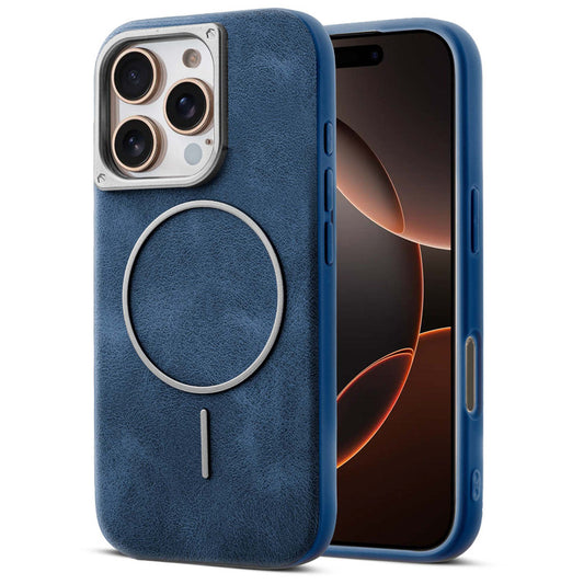 Elite PU Leather Wireless Charging Support Case for Apple iPhone 16 Pro