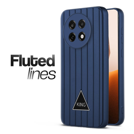 Glossy Matte Line Texture Back Cover for OnePlus 13R 5G