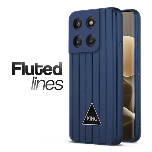 Glossy Matte Line Texture Back Cover for Motorola Moto Edge 60 Pro 5G