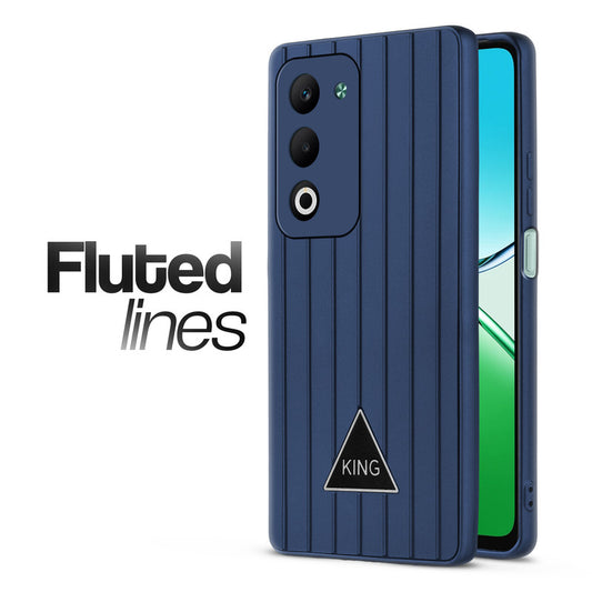 Glossy Matte Line Texture Back Cover for Oppo K13x 5G