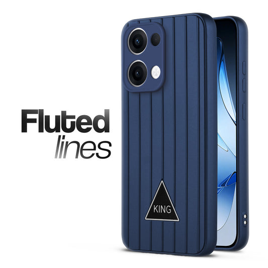 Glossy Matte Line Texture Back Cover for Oppo Reno 13 5G