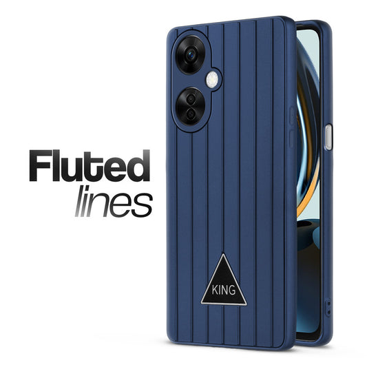 Glossy Matte Line Texture Back Cover for OnePlus Nord CE 3 Lite 5G