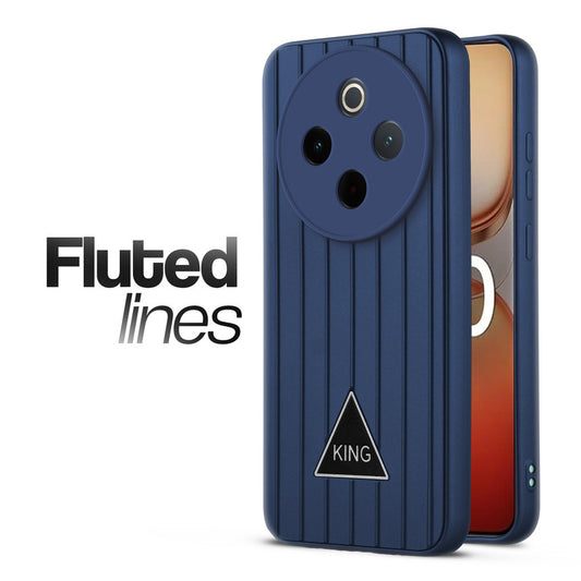 Glossy Matte Line Texture Back Cover for iQOO Z10 5G