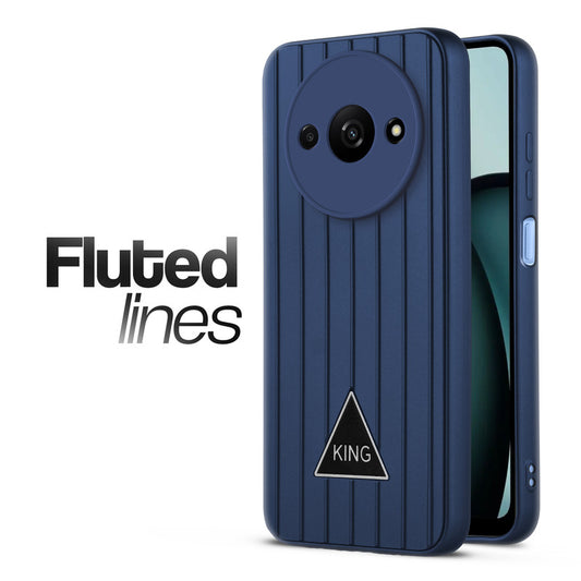 Glossy Matte Line Texture Back Cover for Redmi A3 2024