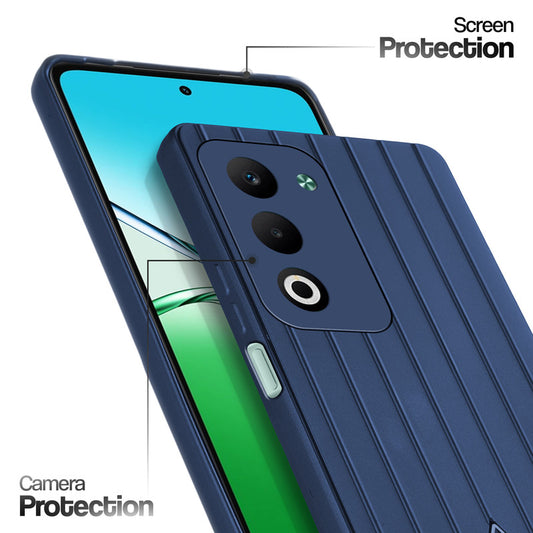 Glossy Matte Line Texture Back Cover for Oppo K13x 5G