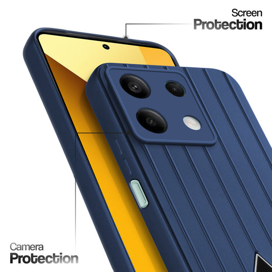 Glossy Matte Line Texture Back Cover for Redmi Note 13 5G