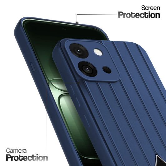Glossy Matte Line Texture Back Cover for OnePlus 13s 5G