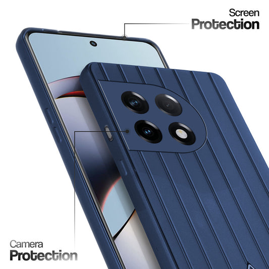 Glossy Matte Line Texture Back Cover for OnePlus 11R 5G