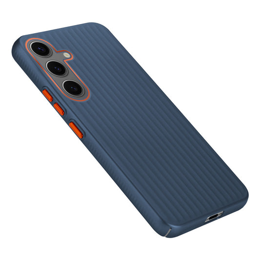 Titanium Grid Armor Hard Back Case For Samsung S24 FE 5G