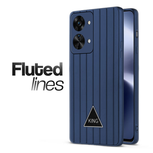 Glossy Matte Line Texture Back Cover for OnePlus Nord 2T 5G