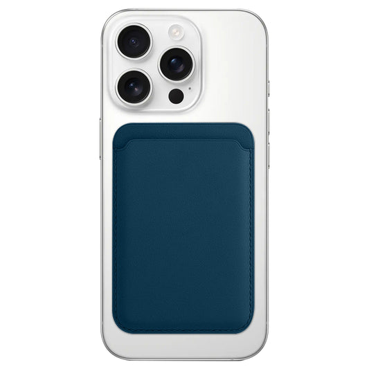 Magnetic Card Leather Wallet Holder Designed for Wireless Charging Support Compatible with Back Case