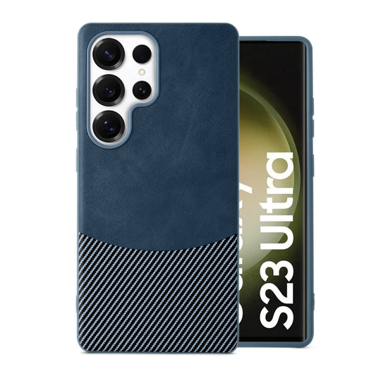 Modern Hybrid PU Leather With Checks Design Back Case For Samsung S Series with Sophisticated Style