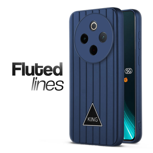 Glossy Matte Line Texture Back Cover for Vivo T4 5G