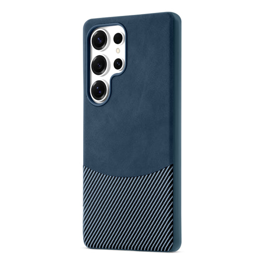 Modern Hybrid PU Leather With Checks Design Back Case For Samsung S Series with Sophisticated Style