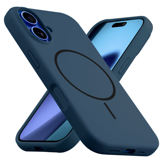 Liquid Silicon With Microfiber Lining Back Case For Apple iPhone 17 (MagSafe Compatible)