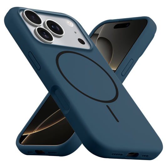 Liquid Silicon With Microfiber Lining Back Case For Apple iPhone 17 Pro (MagSafe Compatible)