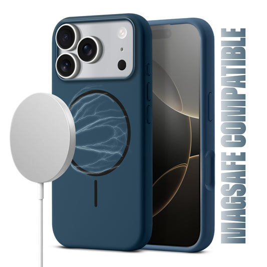 Liquid Silicon With Microfiber Lining Back Case For Apple iPhone 17 Pro (MagSafe Compatible)