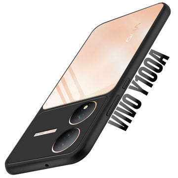 Premium Silicon Soft Framed Case with Clear Back Cover For Vivo Y100A 5G