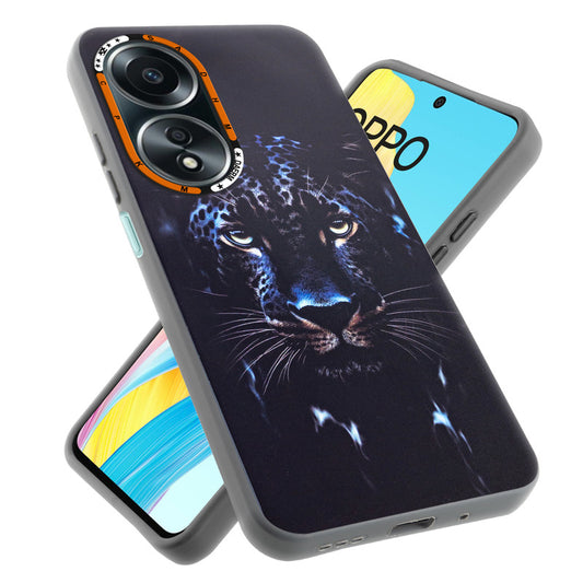Dark Elegant Wild Creatures Printed Back Cases For Oppo A58 4G