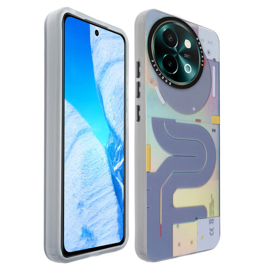 Colorful Reflective Circuit Prints Hard Back Protector Case For Vivo Y58 5G