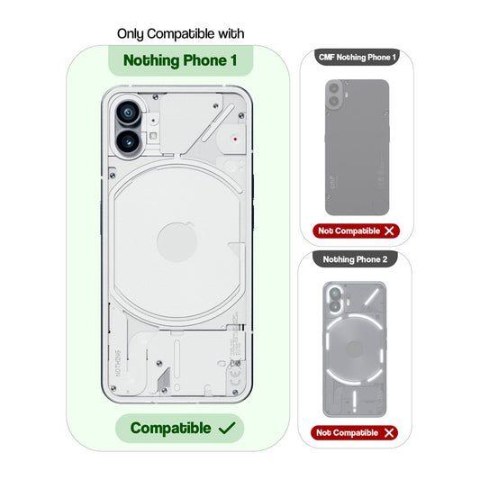 Shockproof Hybrid Transparent Phone Case For Nothing Phone 1 with Hard Back and Soft Bumper for Maximum Protection