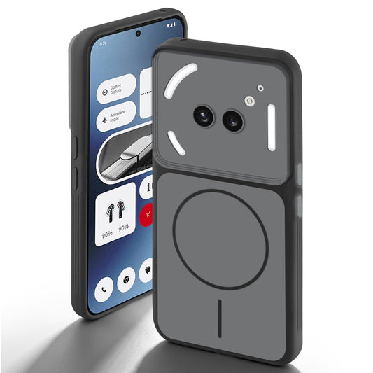 Dual tone silicone Black back cover for Nothing Phone 2A showing camera protection and design