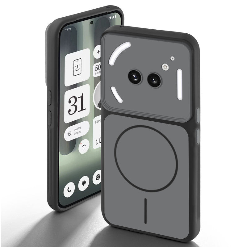 Dual tone silicone Black back cover for Nothing Phone 2A Plus showing camera protection and design