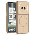 Full protective dual tone Brown silicone case for Nothing Phone 2A Plus showing front and back design coverage