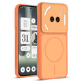 Full protective dual tone Orange silicone case for Nothing Phone 2A Plus showing front and back design coverage