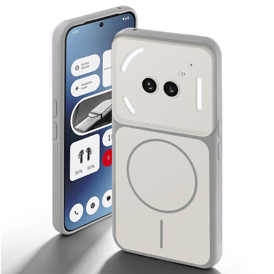 Dual tone silicone White back cover for Nothing Phone 2A showing camera protection and design