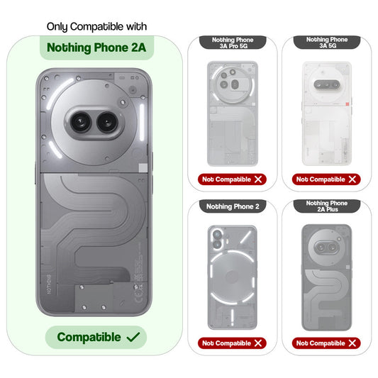 Shockproof Hybrid Transparent Phone Case For Nothing Phone 2A with Hard Back and Soft Bumper for Maximum Protection