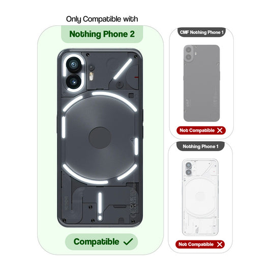 Shockproof Hybrid Transparent Phone Case For Nothing Phone 2 with Hard Back and Soft Bumper for Maximum Protection